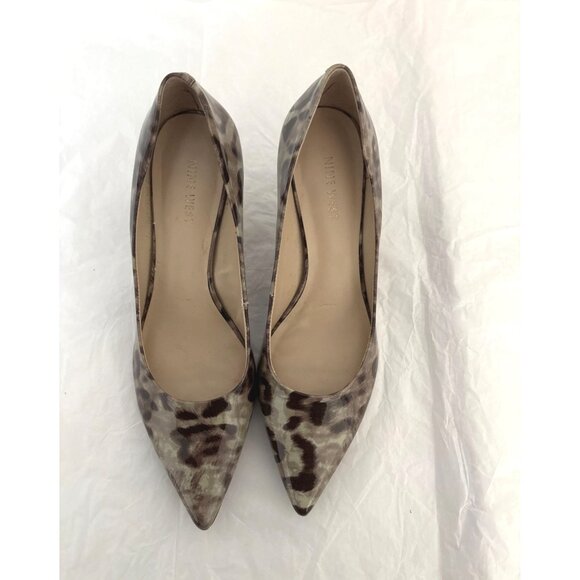 Nine West Leopard Print Patent Kitten Heels Women’s Size 7.5 Y2K Statement Pumps - Picture 3 of 14